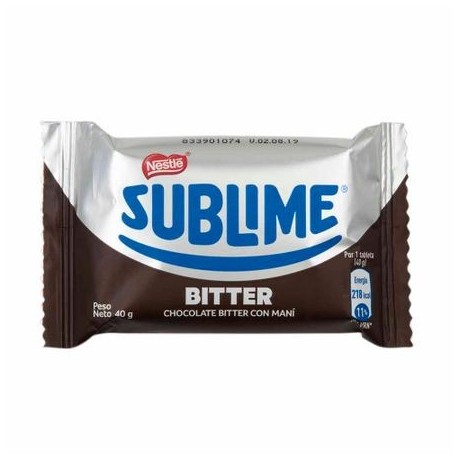 Chocolat Sublime Bitter aux cacahuètes Nestlé 38g