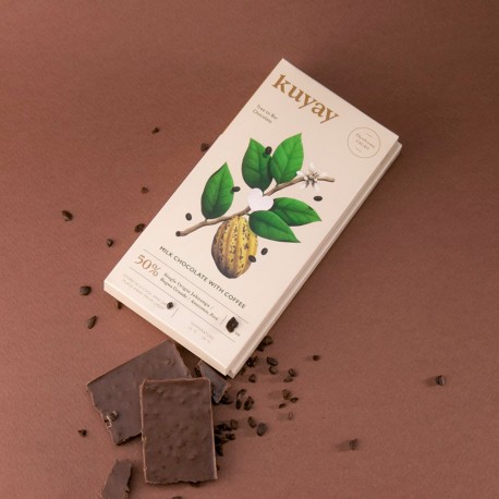 Chocolat au Lait 50% au Café Kuyay 70g - EL INTI - La Boutique péruvienne