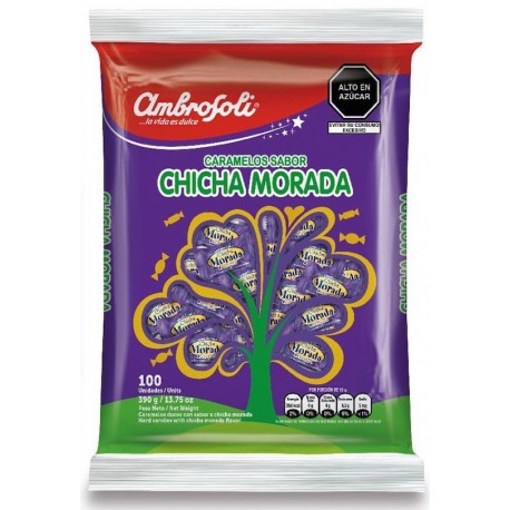 Bonbons péruviens aromatisés à la Chicha Morada Ambrosoli / Maïs violet du Pérou