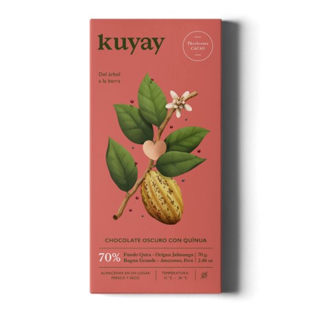 Chocolat Noir BIO 70% à la Quinoa Kuyay 70g