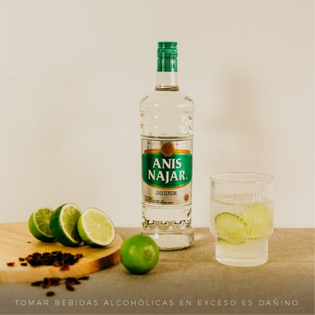 Liqueur d'Anis Sec Najar 44,9° 50cl Etiquette verte - EL INTI - La Boutique péruvienne