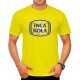 T-Shirt Col rond motif "Inca Kola" Jaune en coton Pima