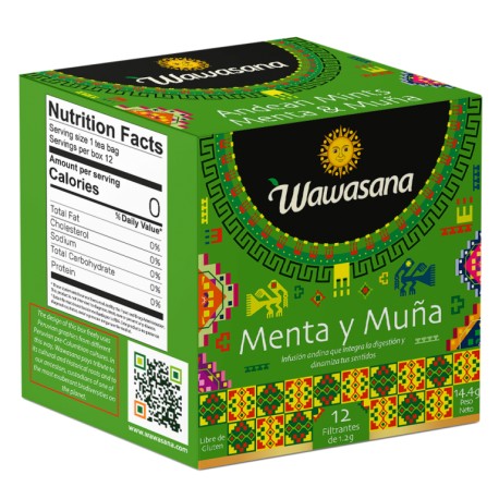 MentAndina Infusion de Menthe et de Muña Wawasana 12x1,5g